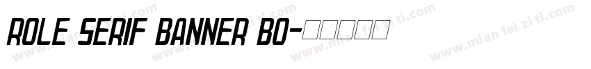 Role Serif Banner Bo字体转换